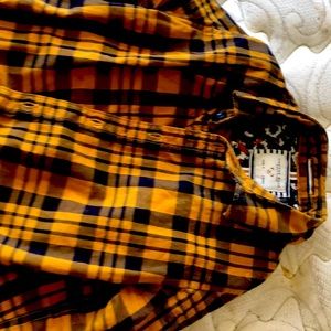 Cactus Boys Ricky Singh size 4 CM104 toddler Shirt for boy brown and navy blue